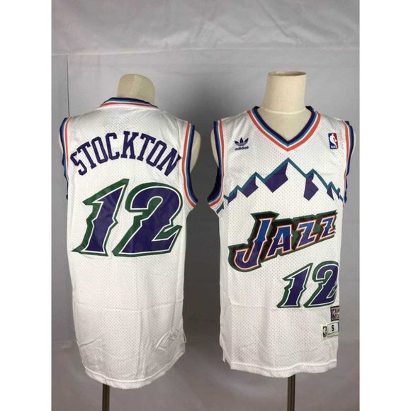 john stockton white jersey